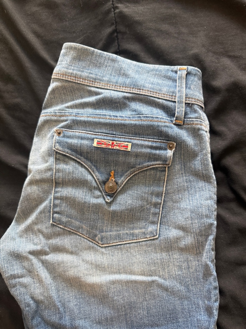 Hudson Jeans Light Blue Straight Leg with Signature Pocket Flap